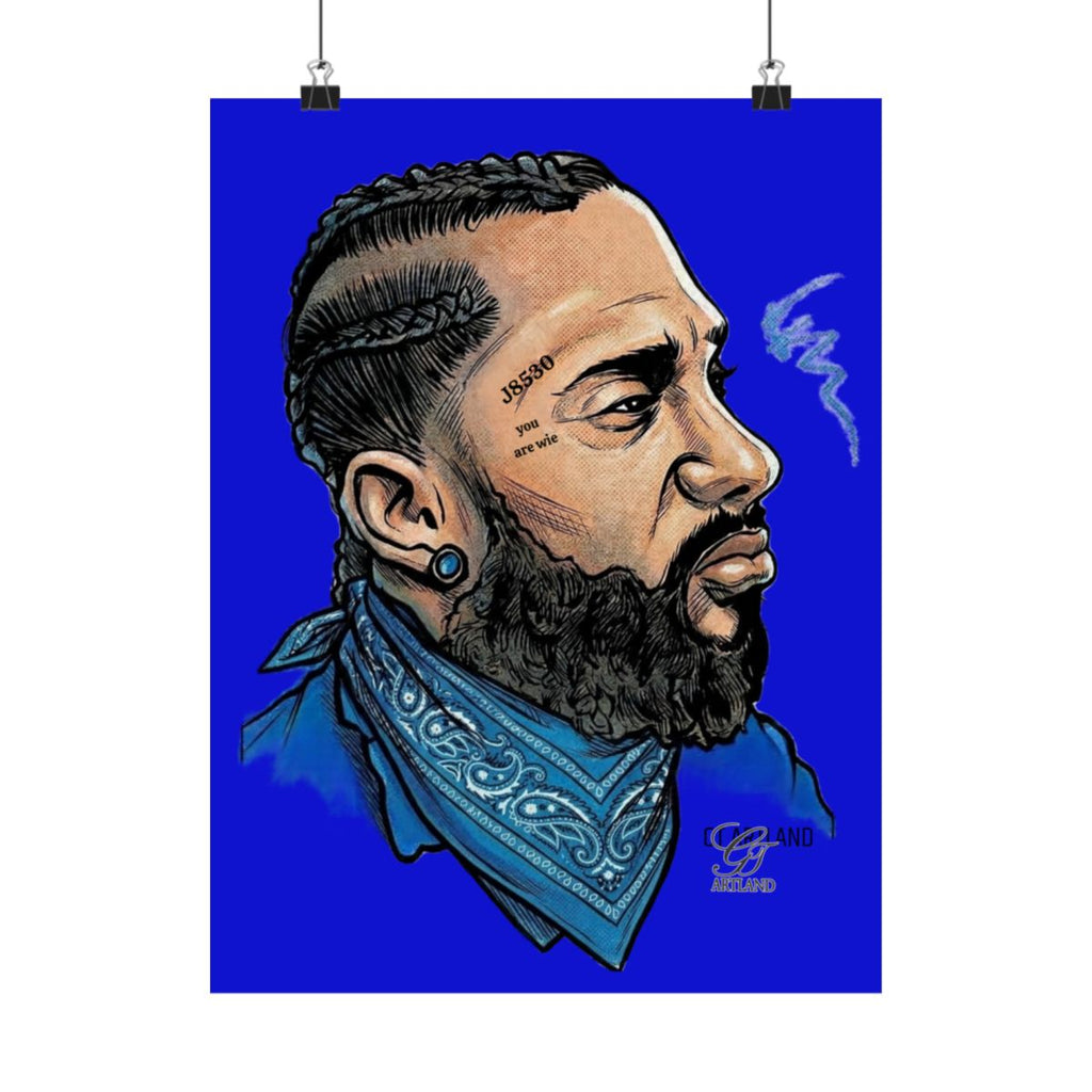 NIPSEY Rap Mogul Matte Vertical Posters by GT Artland