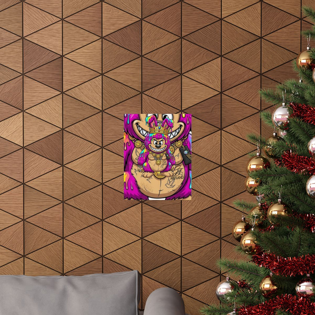 Cherry bubu Designer Pink Ape Matte Vertical Posters by GT Artland