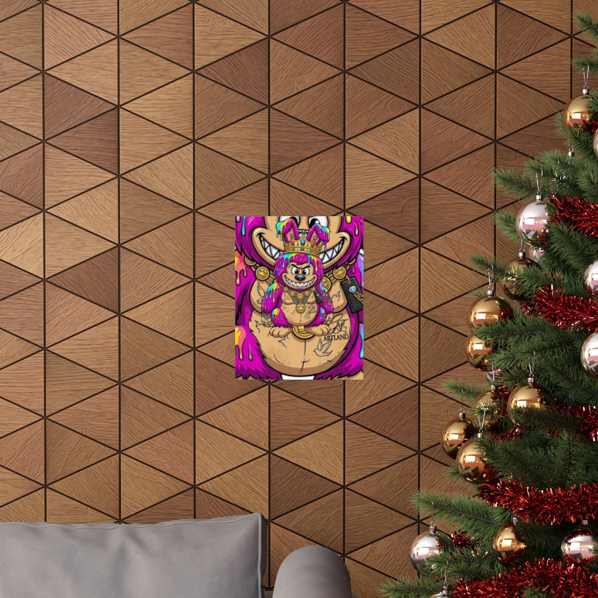 Cherry bubu Designer Pink Ape Matte Vertical Posters by GT Artland