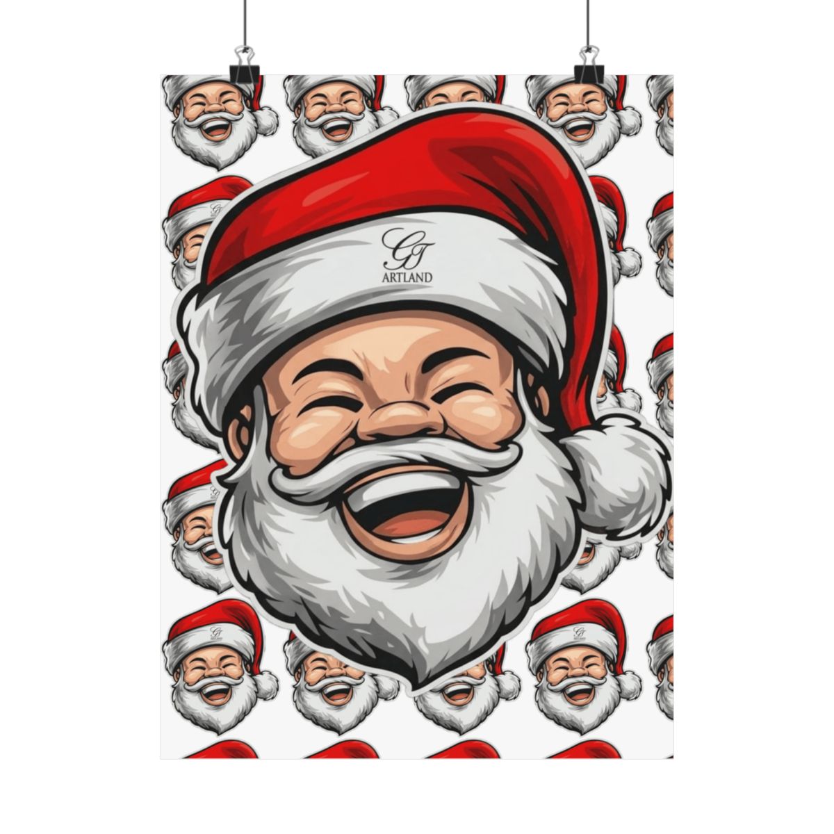 Santa Happy LOL Smile Mr, Clause Designer Matte Vertical Posters by GT Artland