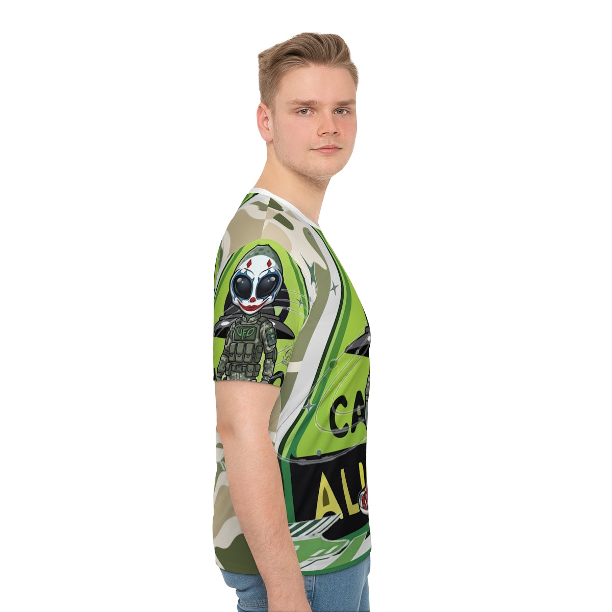 Alien Zone Takeover Designer Men's Loose T-shirt by GT Artland