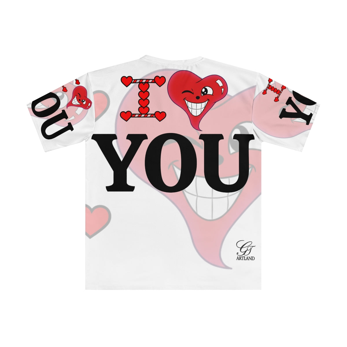 I Heart You Urban Classic Fashion Statement Designer Men's Loose T-shirt by GT Artland