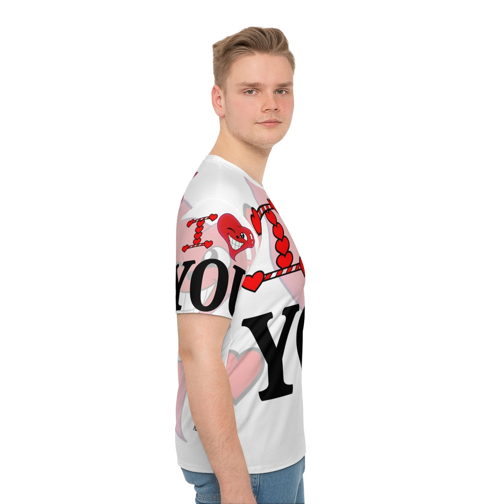 I Heart You Urban Classic Fashion Statement Designer Men's Loose T-shirt by GT Artland