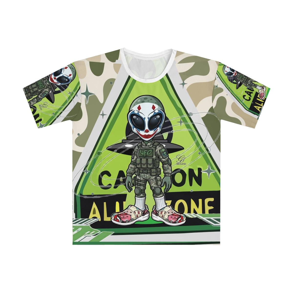 Alien Zone Takeover Designer Men's Loose T-shirt by GT Artland