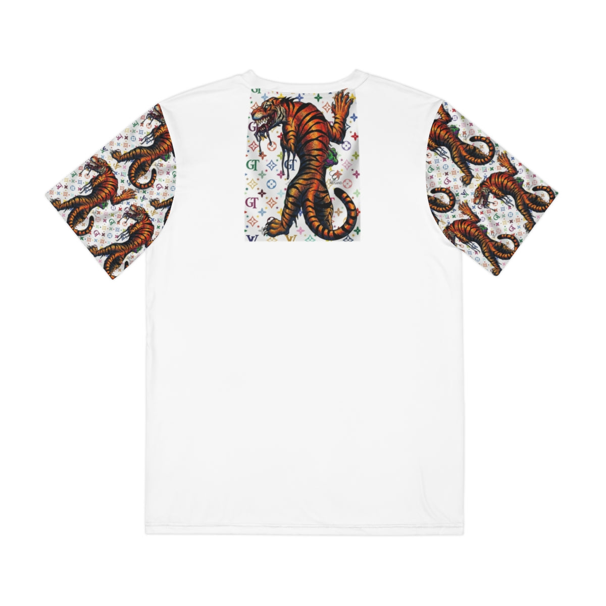 Savage Tiger Drip Designer High Fashion Men's Polyester Tee by GT Artland