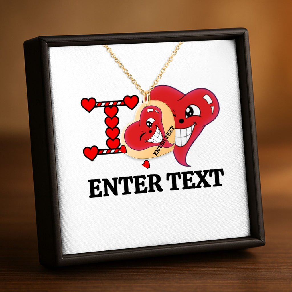 I Love You Special Designer Classic Fine Links Heart Necklace by GT Artland