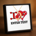 I Love You Special Designer Classic Fine Links Heart Necklace by GT Artland