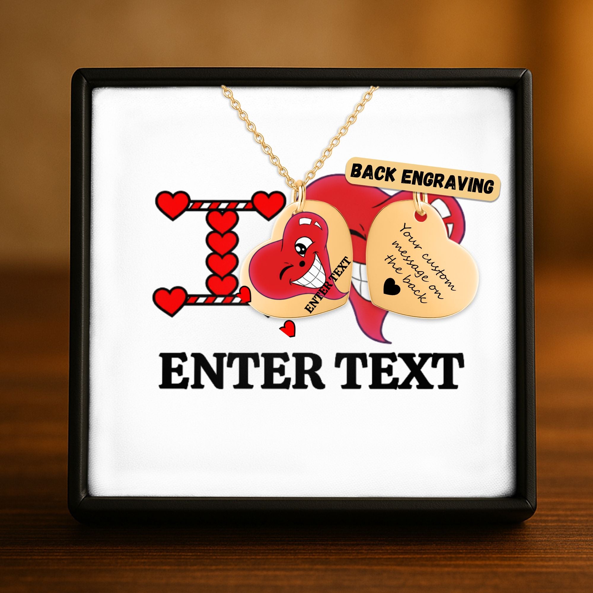 I Love You Special Designer Classic Fine Links Heart Necklace by GT Artland