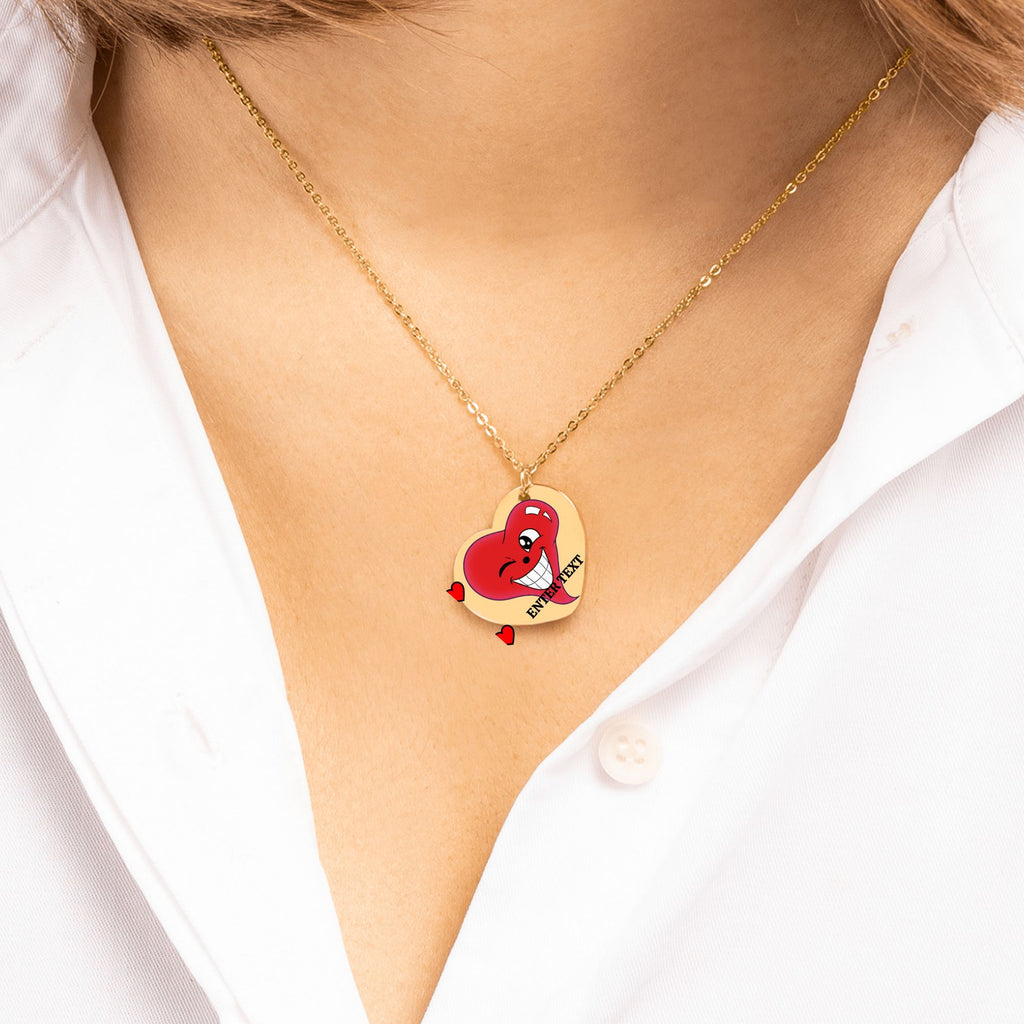 I Love You Special Designer Classic Fine Links Heart Necklace by GT Artland