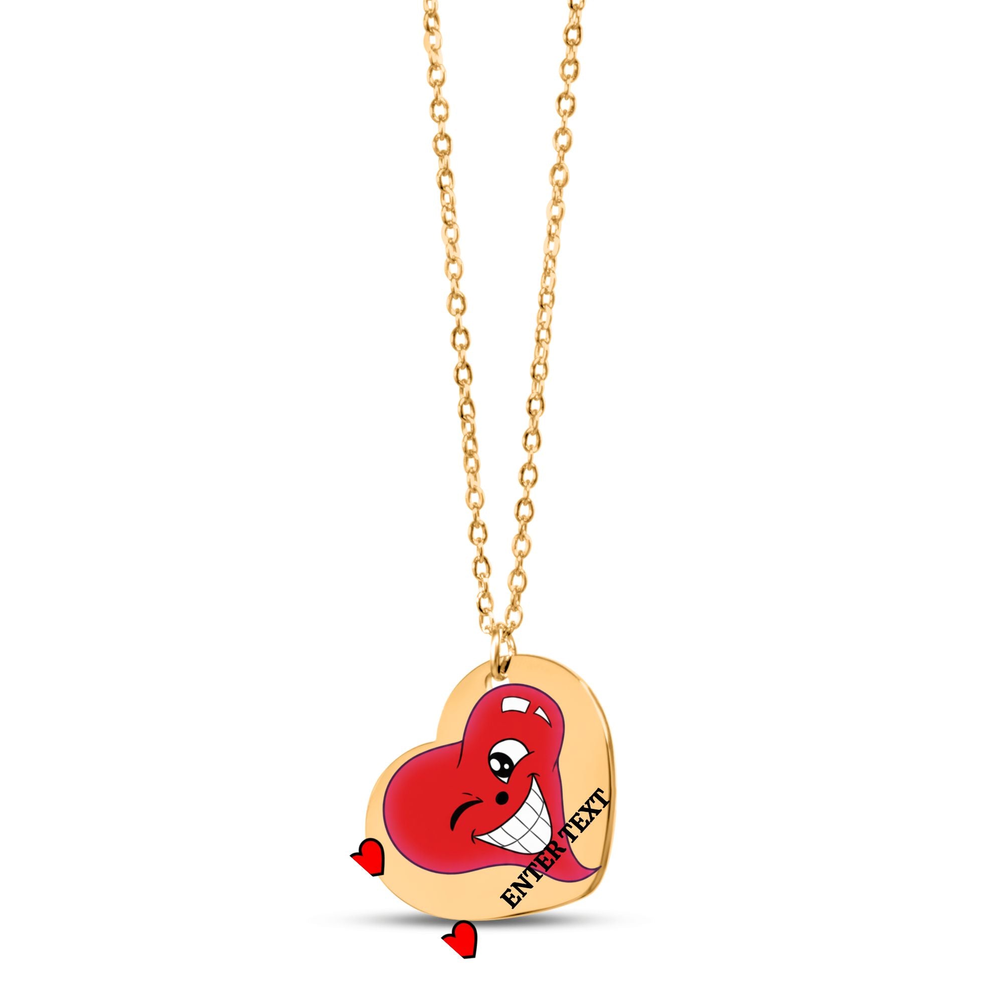 I Love You Special Designer Classic Fine Links Heart Necklace by GT Artland