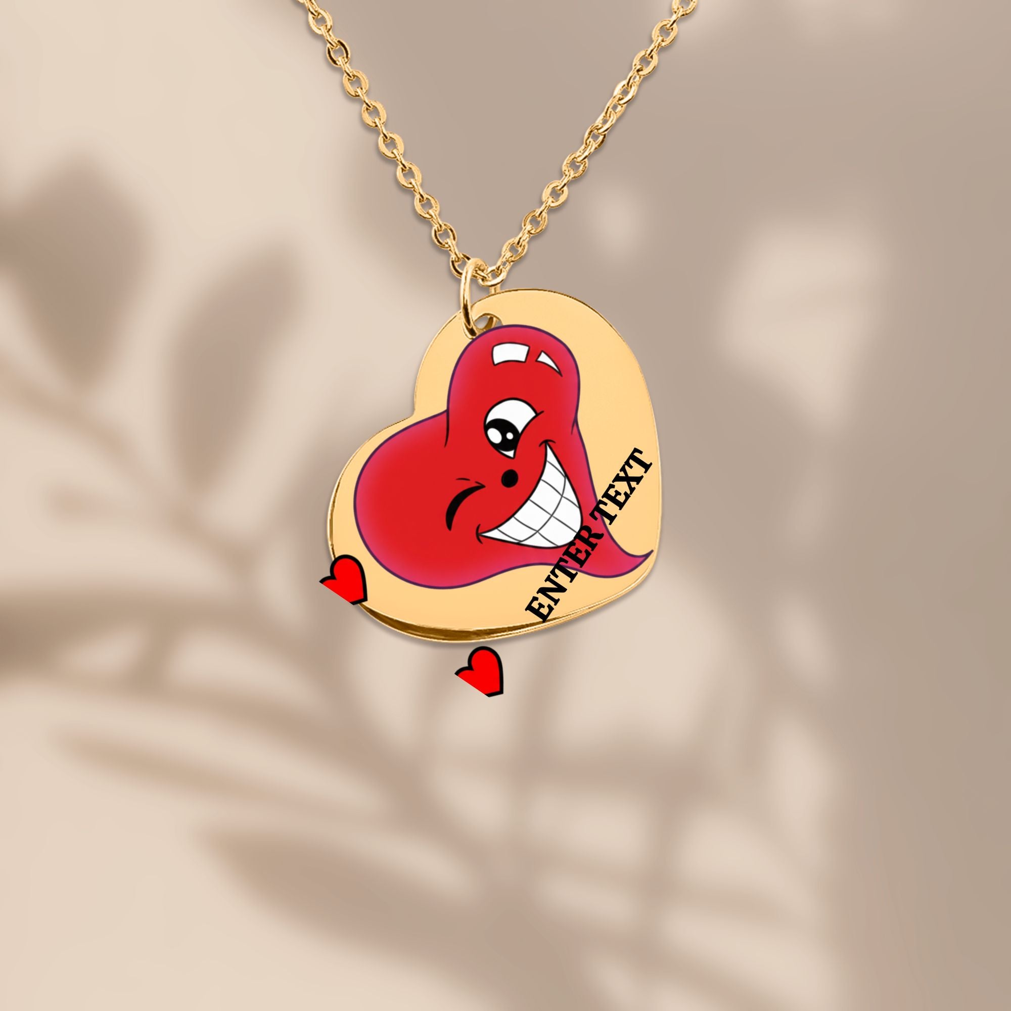 I Love You Special Designer Classic Fine Links Heart Necklace by GT Artland