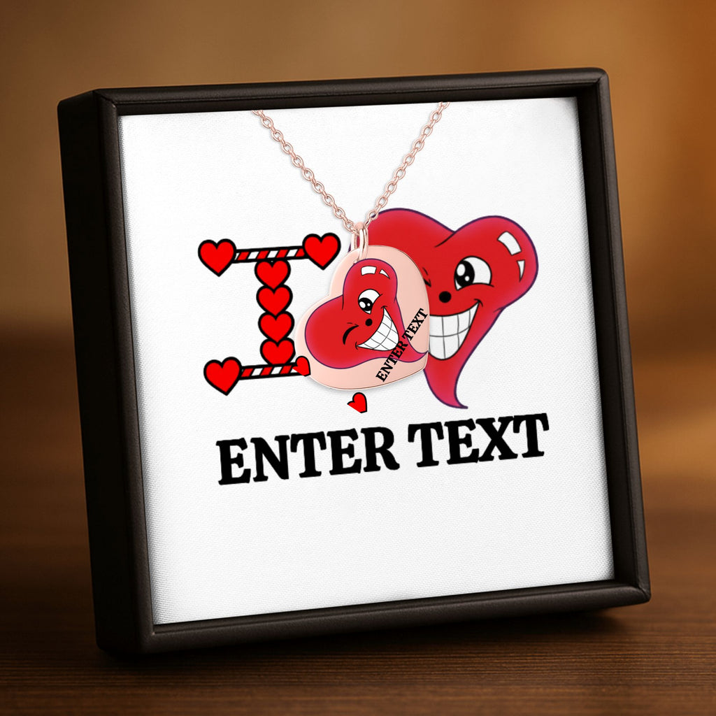 I Love You Special Designer Classic Fine Links Heart Necklace by GT Artland