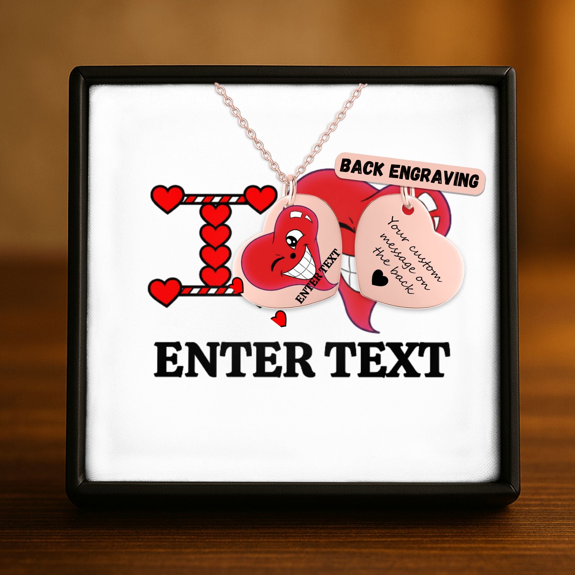 I Love You Special Designer Classic Fine Links Heart Necklace by GT Artland