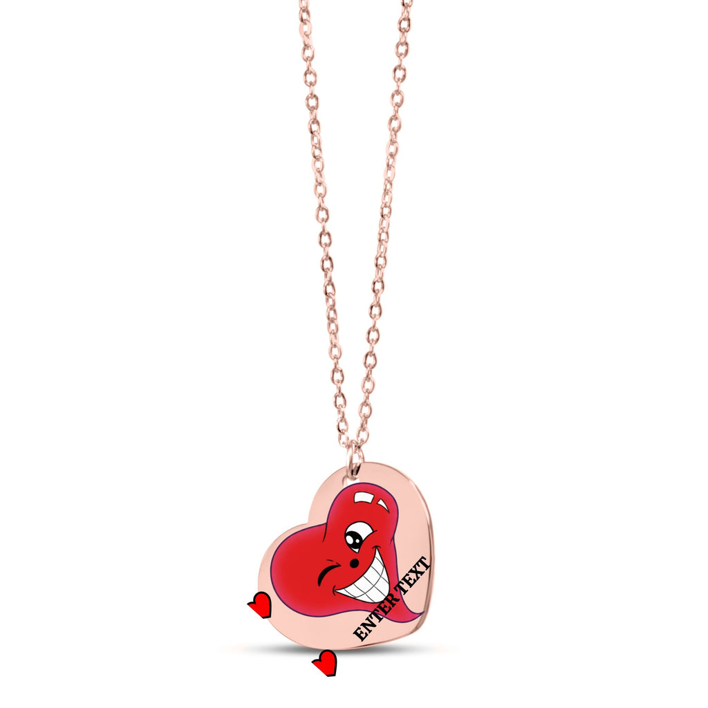 I Love You Special Designer Classic Fine Links Heart Necklace by GT Artland