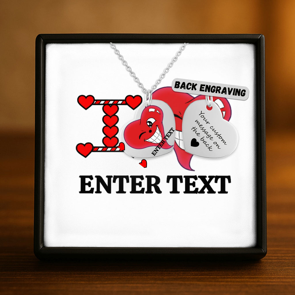 I Love You Special Designer Classic Fine Links Heart Necklace by GT Artland
