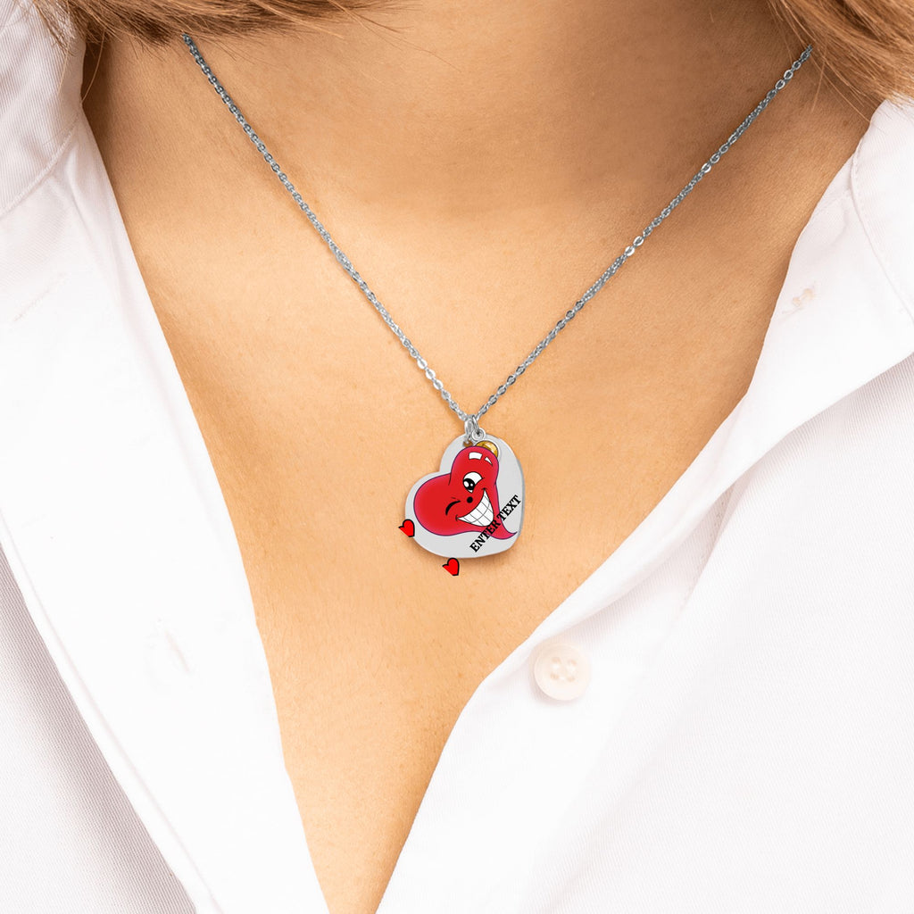 I Love You Special Designer Classic Fine Links Heart Necklace by GT Artland