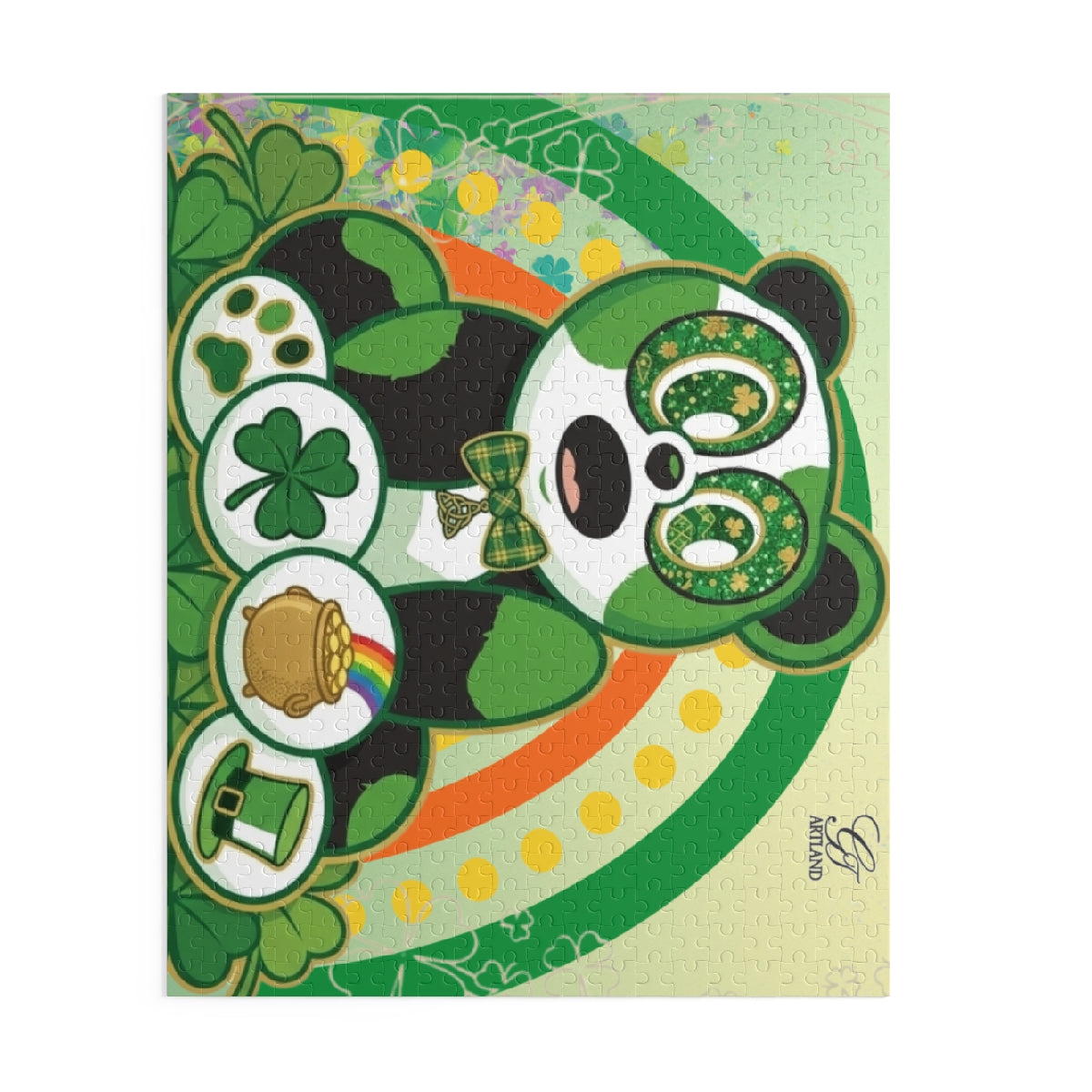 Panda Irish "Lucky Art" Designer Puzzle (120, 252, 500-Piece) by GT Artland