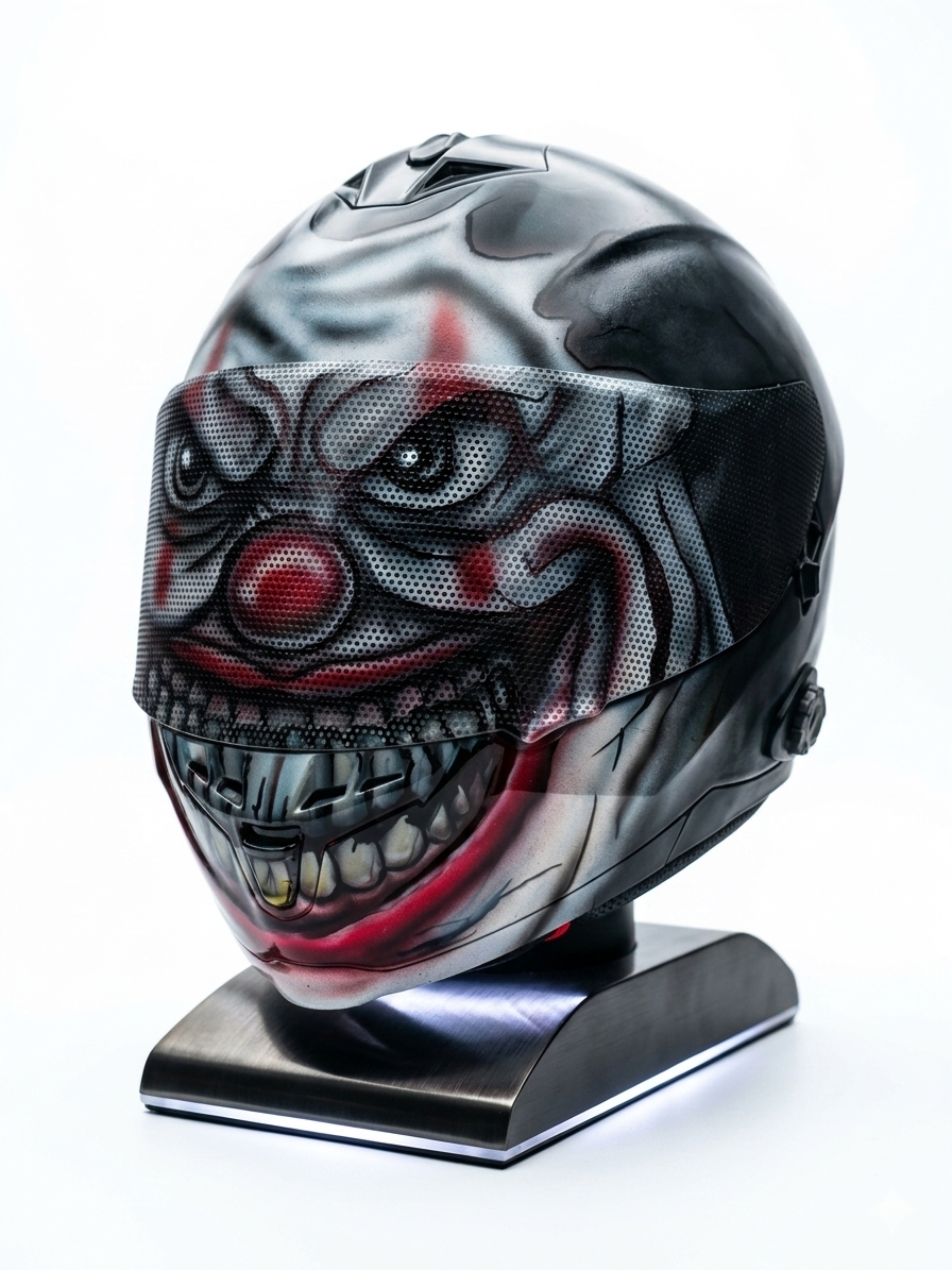 Killer Clown GT Customized Motorcycle Full Face Helmet with Bluetooth by GT Artland
