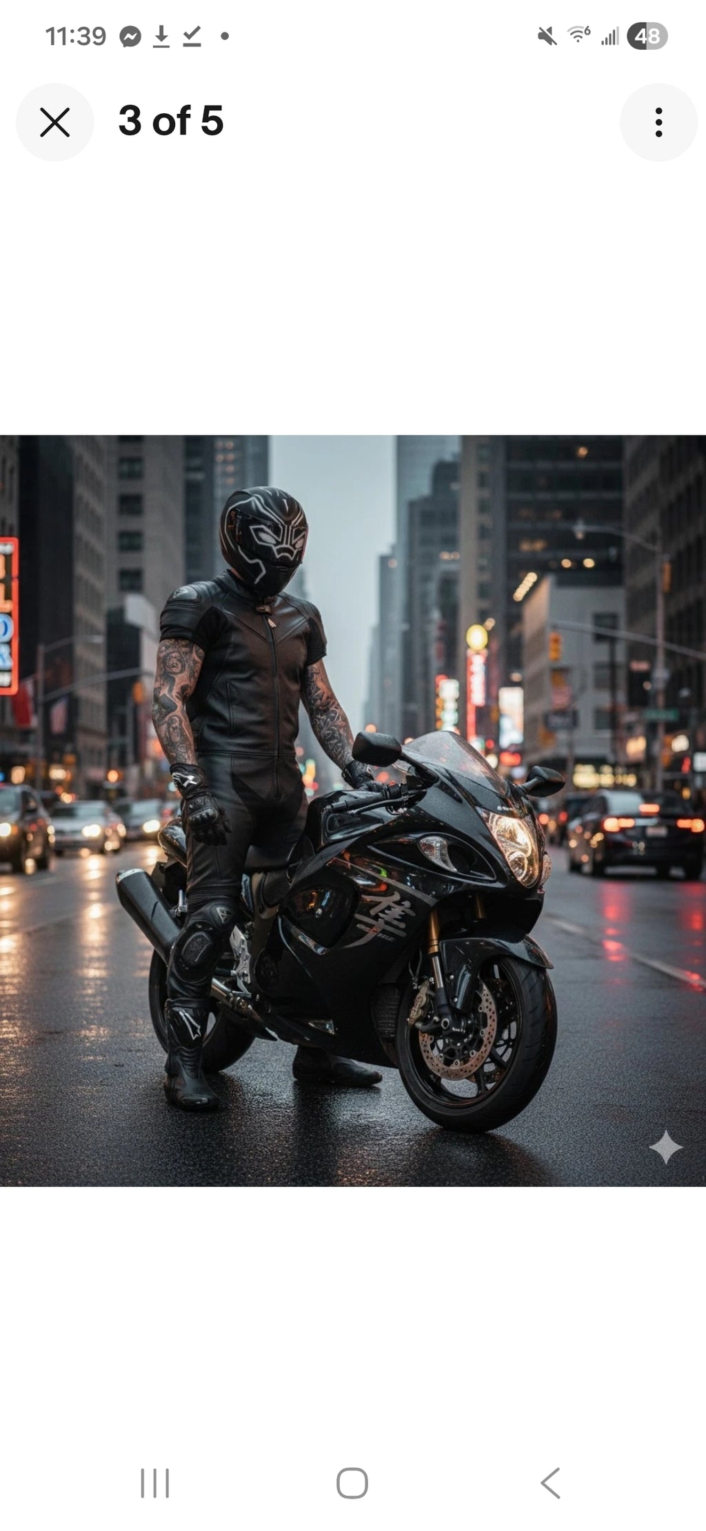 Black Panther GT Customized Motorcycle Full Face Helmet with Bluetooth by GT Artland