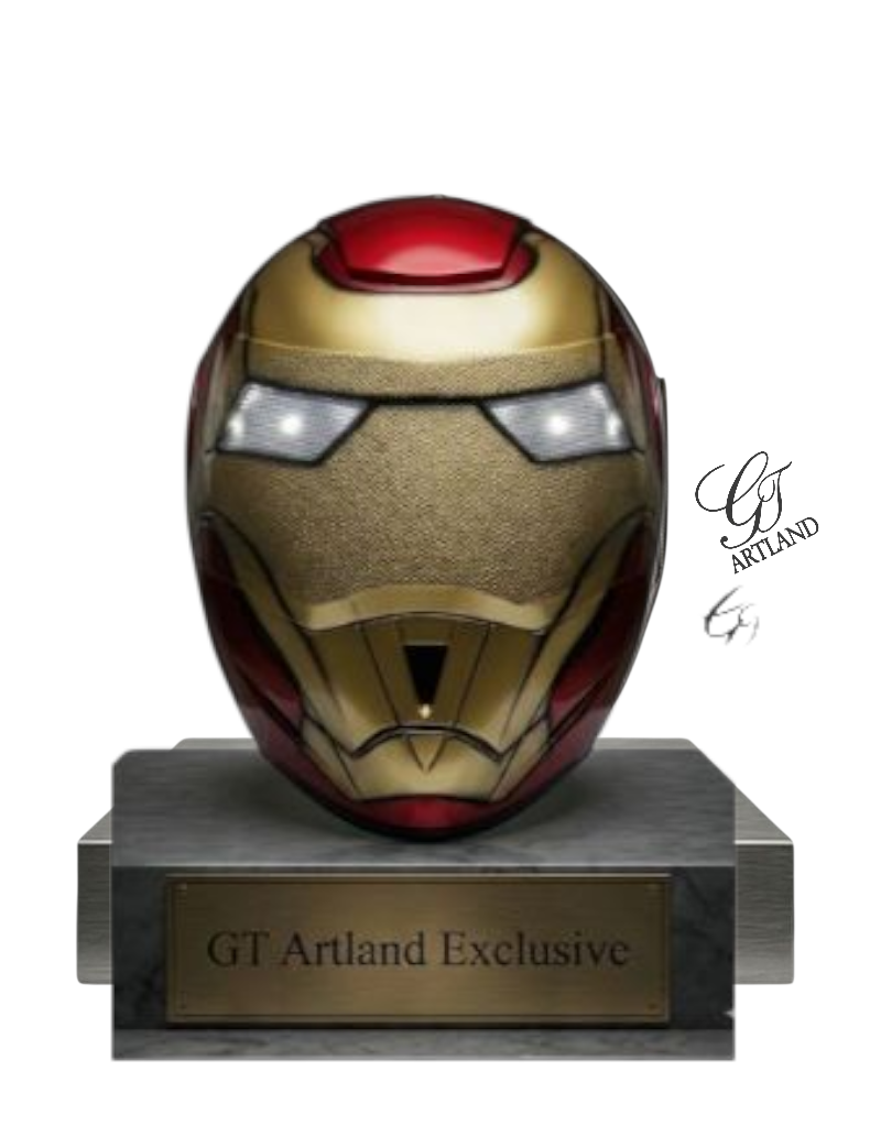 IRON MAN GTS Customized Motorcycle Full Face Helmet with Bluetooth by GT Artland