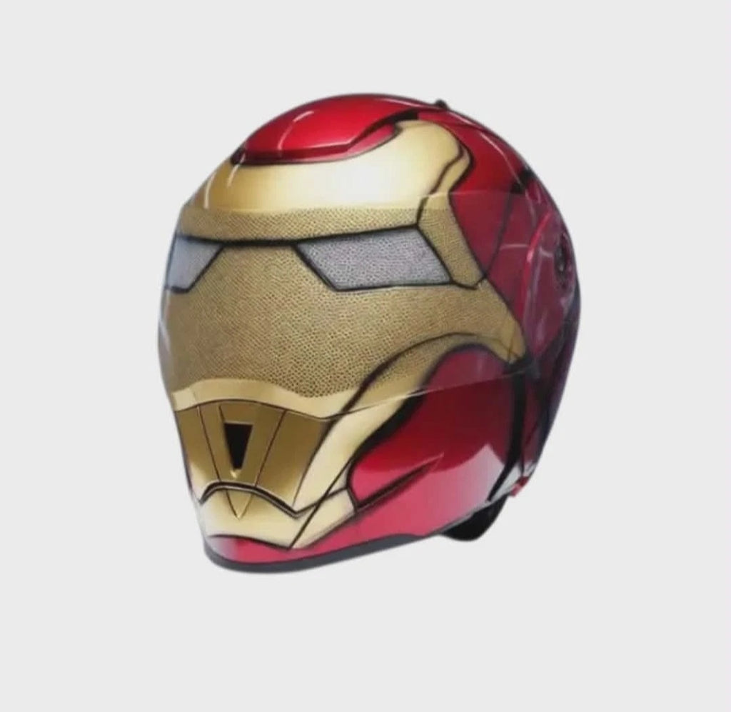IRON MAN GTS Customized Motorcycle Full Face Helmet with Bluetooth by GT Artland