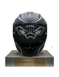 Black Panther GT Customized Motorcycle Full Face Helmet with Bluetooth by GT Artland