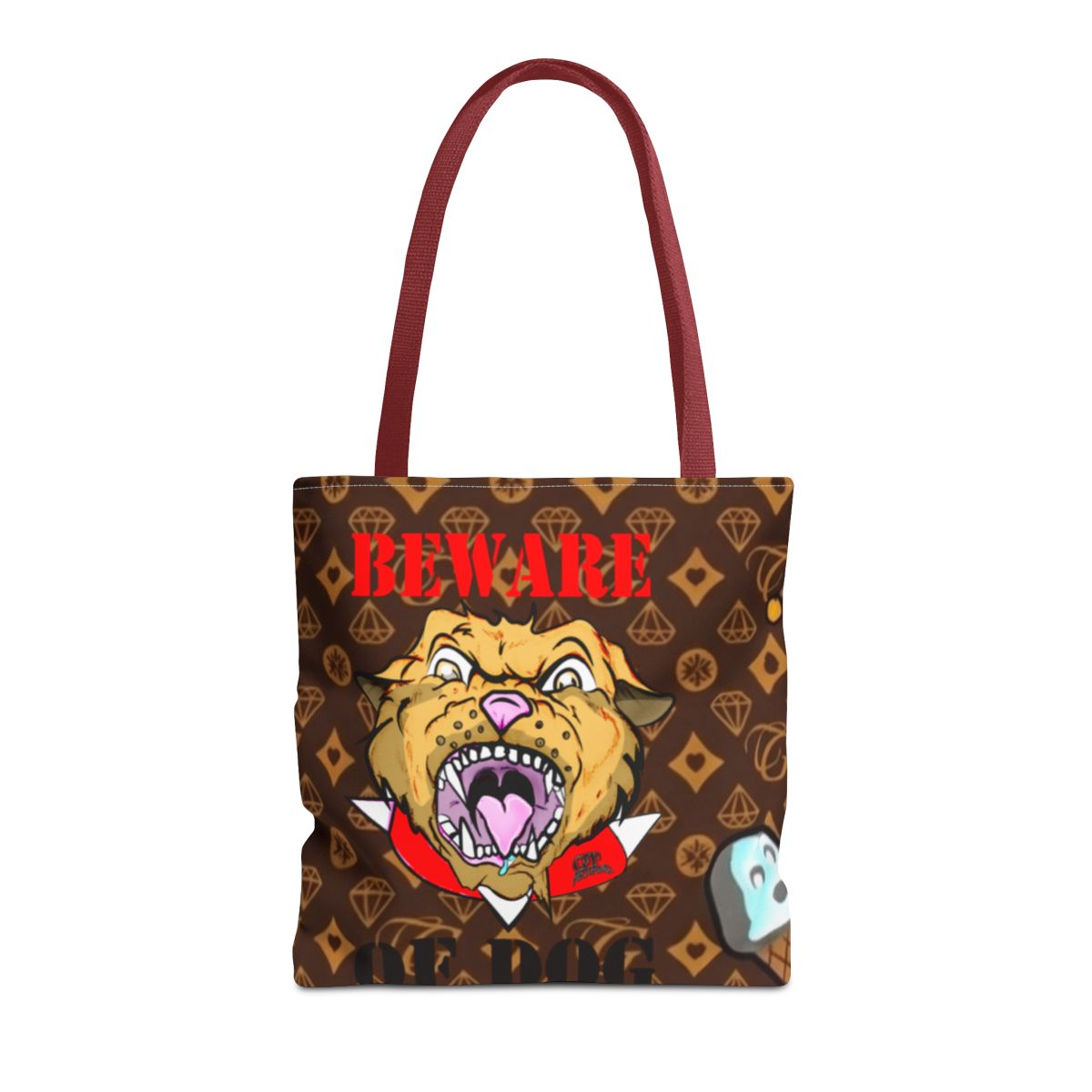 Beware of Dog Designer Tote Bag by GT Artland