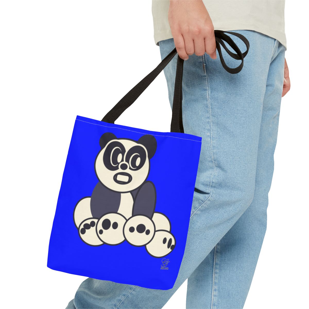 Urban Panda GT Royal Blue Designer Tote Bag Designer | All-Over Print by GT Artland