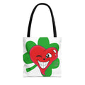 Shamrock "Lucky Art" Irish Designer Heart st patricks Tote Bag by GT Artland
