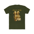 Pray For Me Fantasy Style Golden Designer Gloves Unisex Cotton Crew Tee by GT Artland