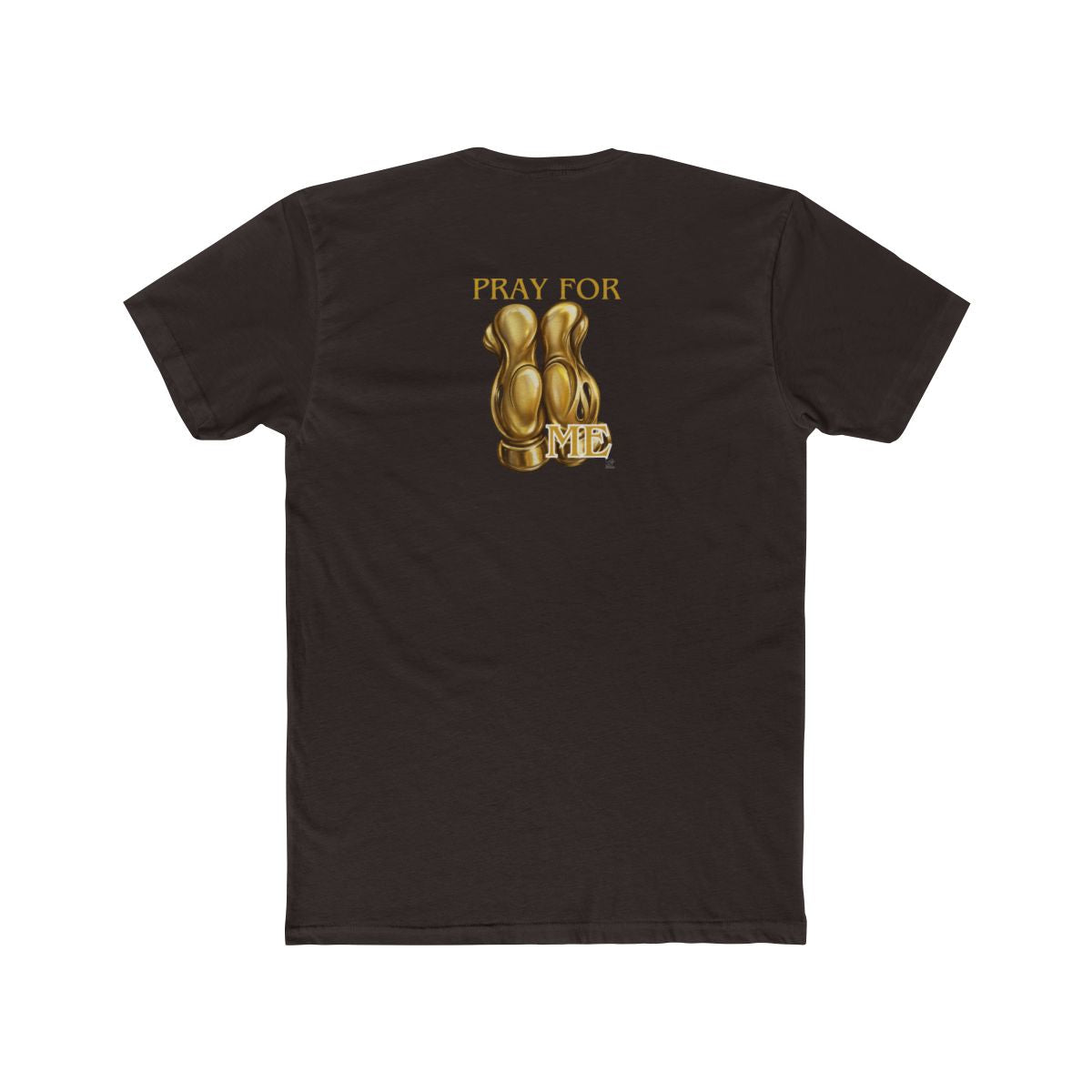 Pray For Me Fantasy Style Golden Designer Gloves Unisex Cotton Crew Tee by GT Artland