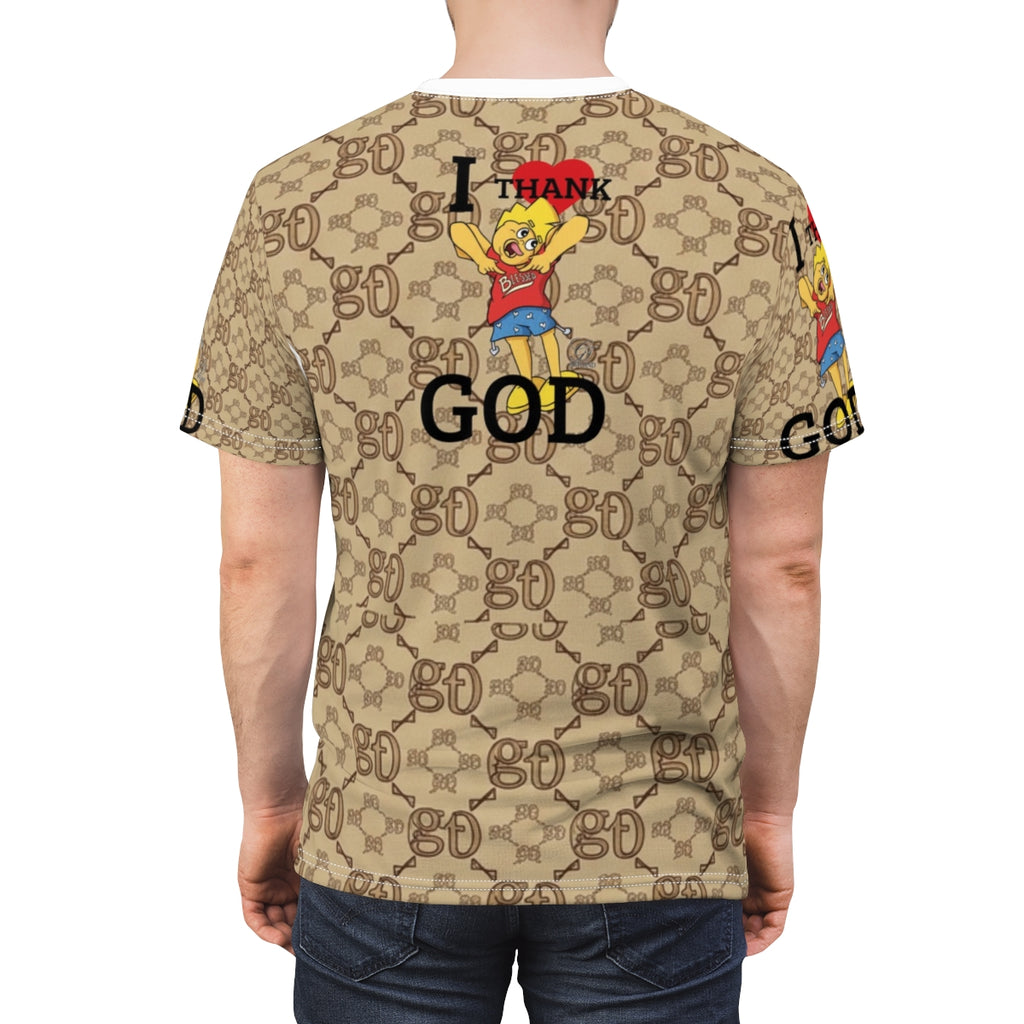 I Thank God Designer Urban Pop Kid Unisex Cut & Sew Tee by GT Artland