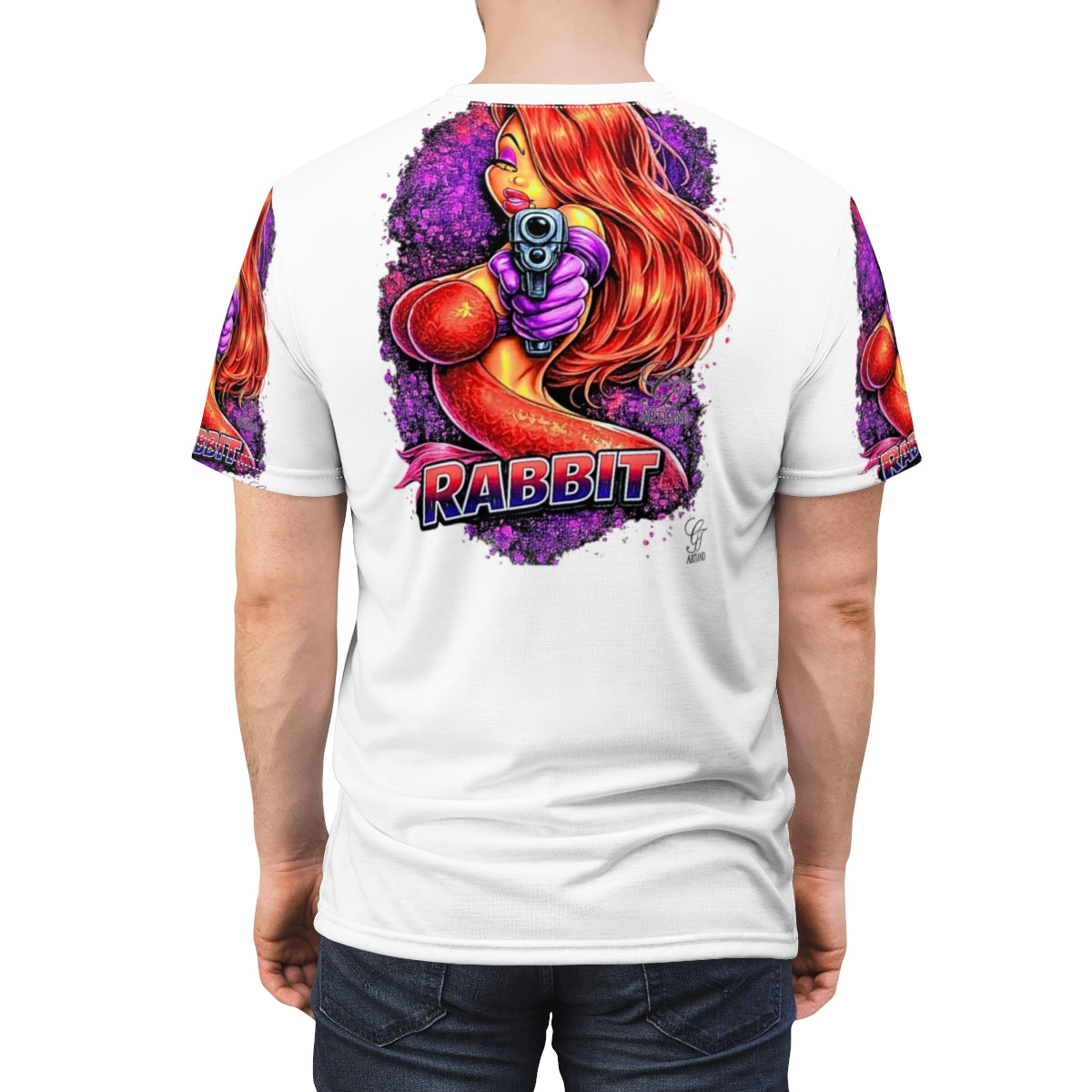 Vixen Rabbit Jess Designer Deluxe Urban Unisex Cut & Sew Tee by GT Artland
