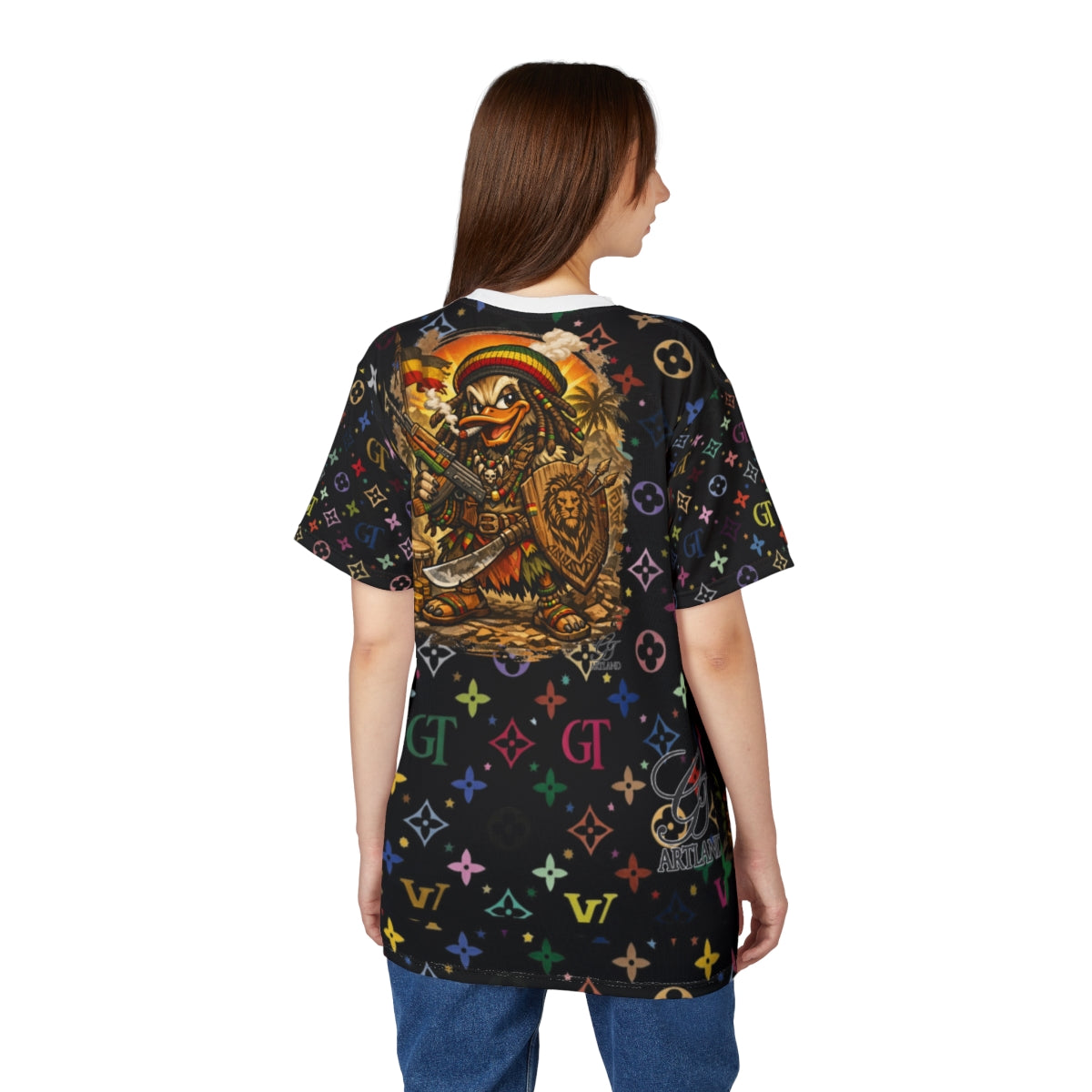 Jamaican Duck Rosta Tale Urban Elite Edition Unisex Cut & Sew Tee by GT Artland