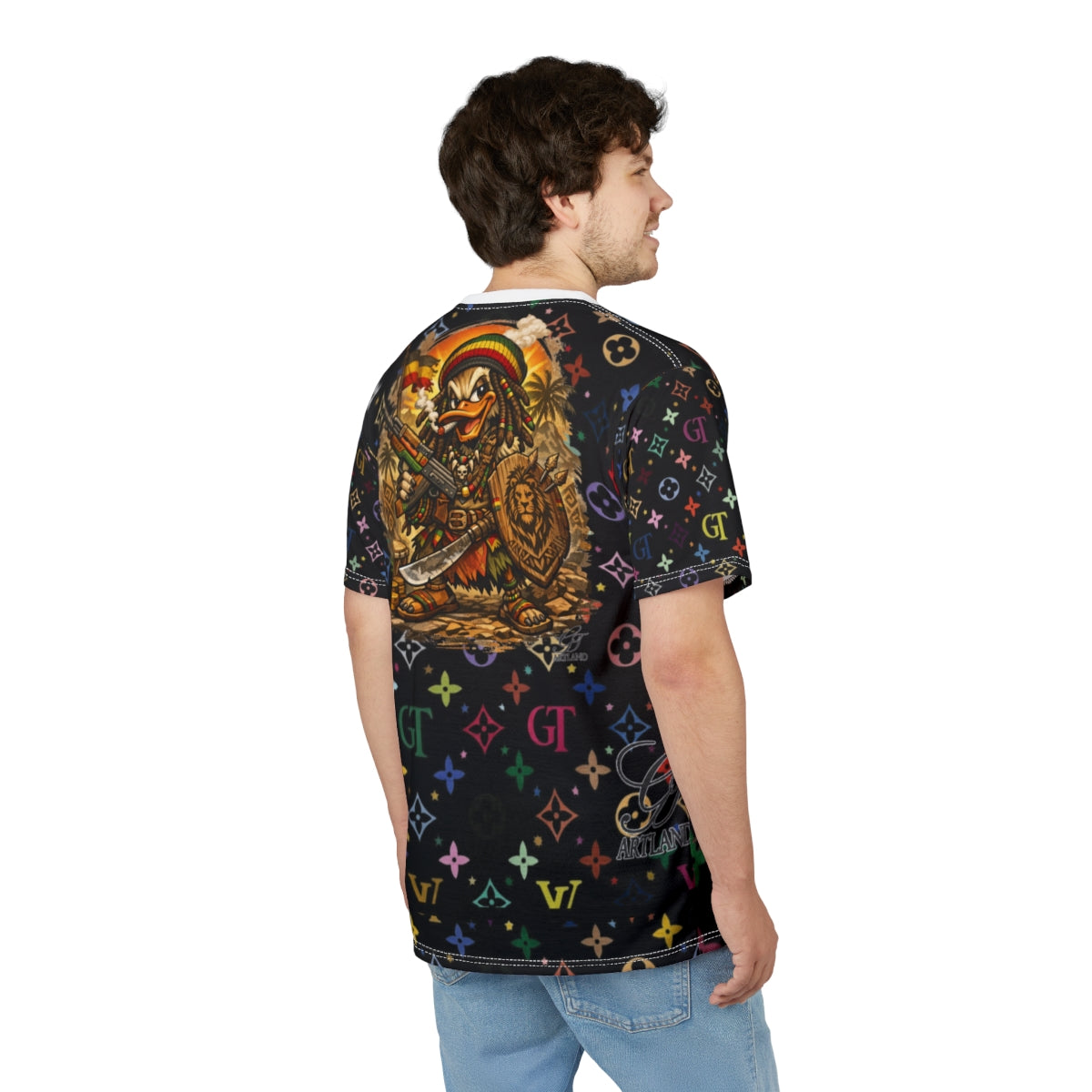 Jamaican Duck Rosta Tale Urban Elite Edition Unisex Cut & Sew Tee by GT Artland