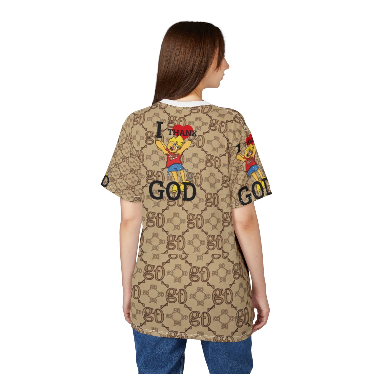 I Thank God Designer Urban Pop Kid Unisex Cut & Sew Tee by GT Artland