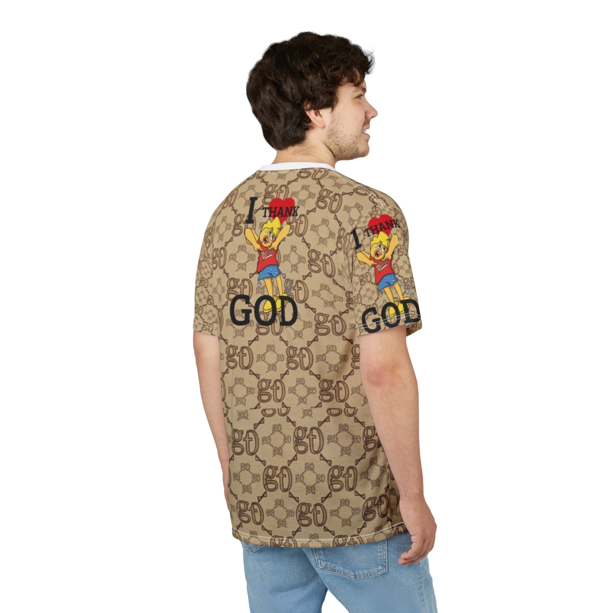 I Thank God Designer Urban Pop Kid Unisex Cut & Sew Tee by GT Artland