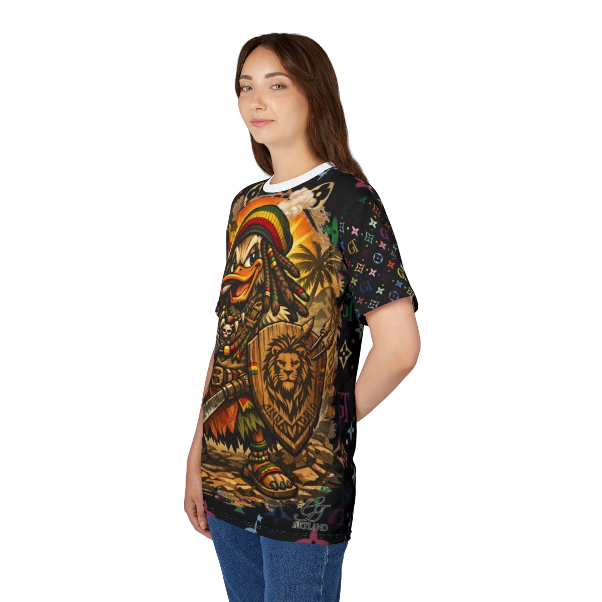 Jamaican Duck Rosta Tale Urban Elite Edition Unisex Cut & Sew Tee by GT Artland