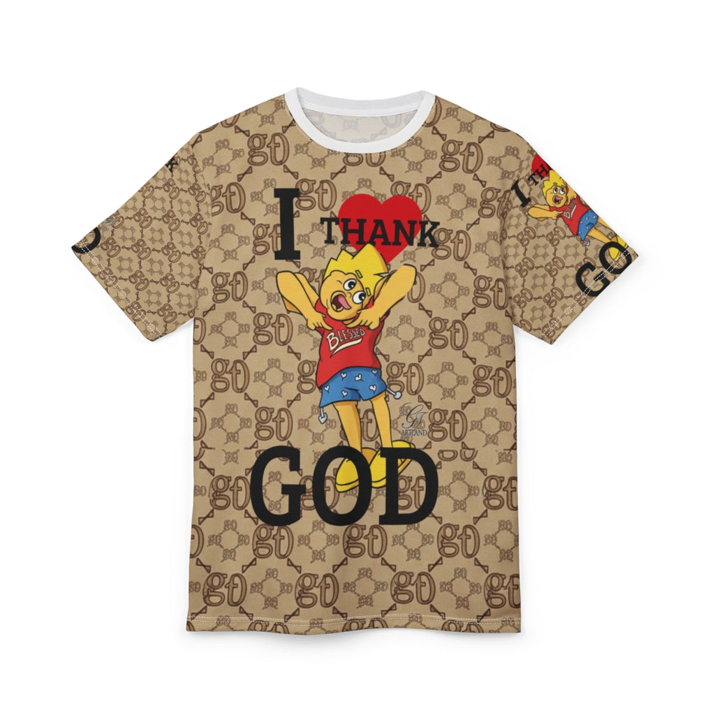 I Thank God Designer Urban Pop Kid Unisex Cut & Sew Tee by GT Artland