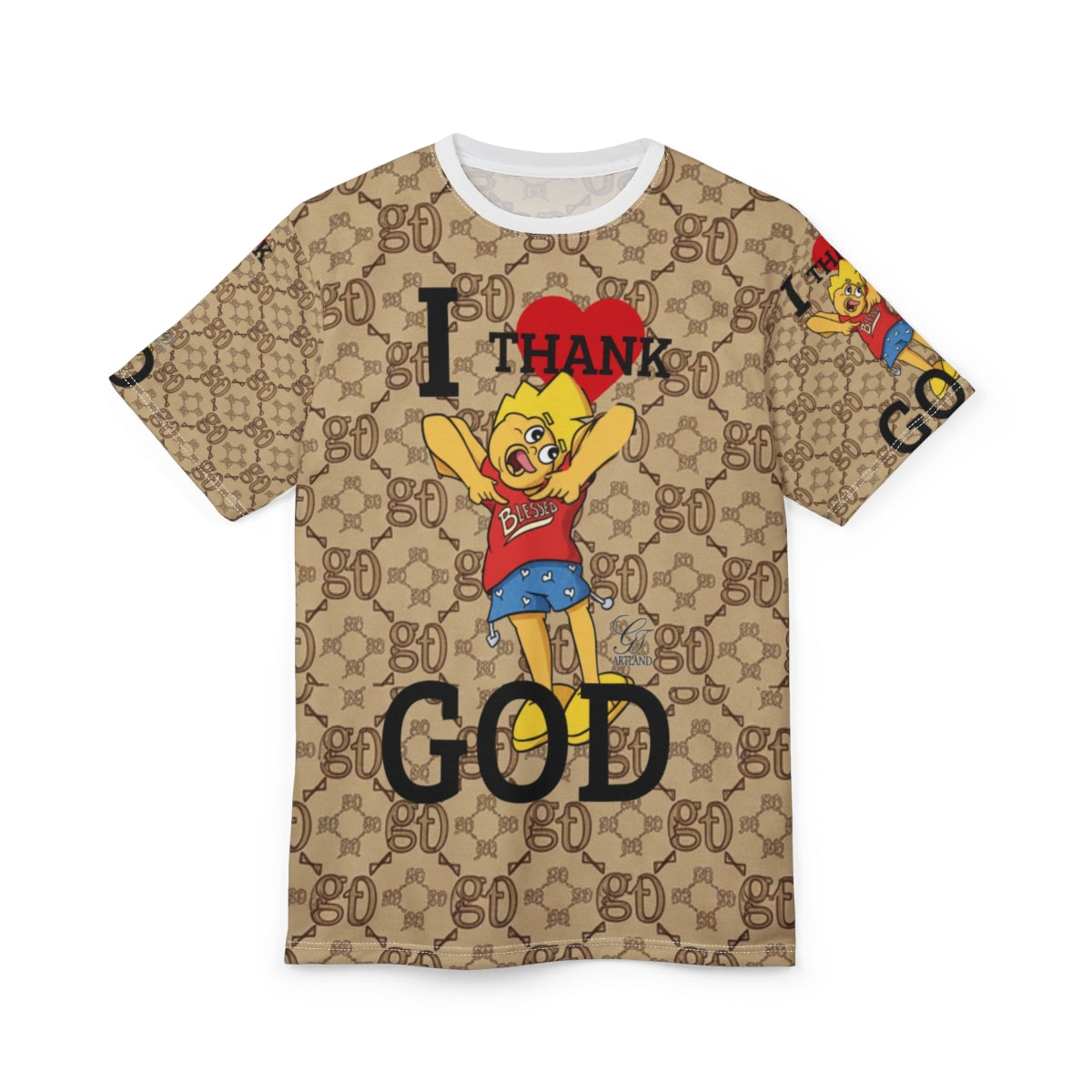 I Thank God Designer Urban Pop Kid Unisex Cut & Sew Tee by GT Artland