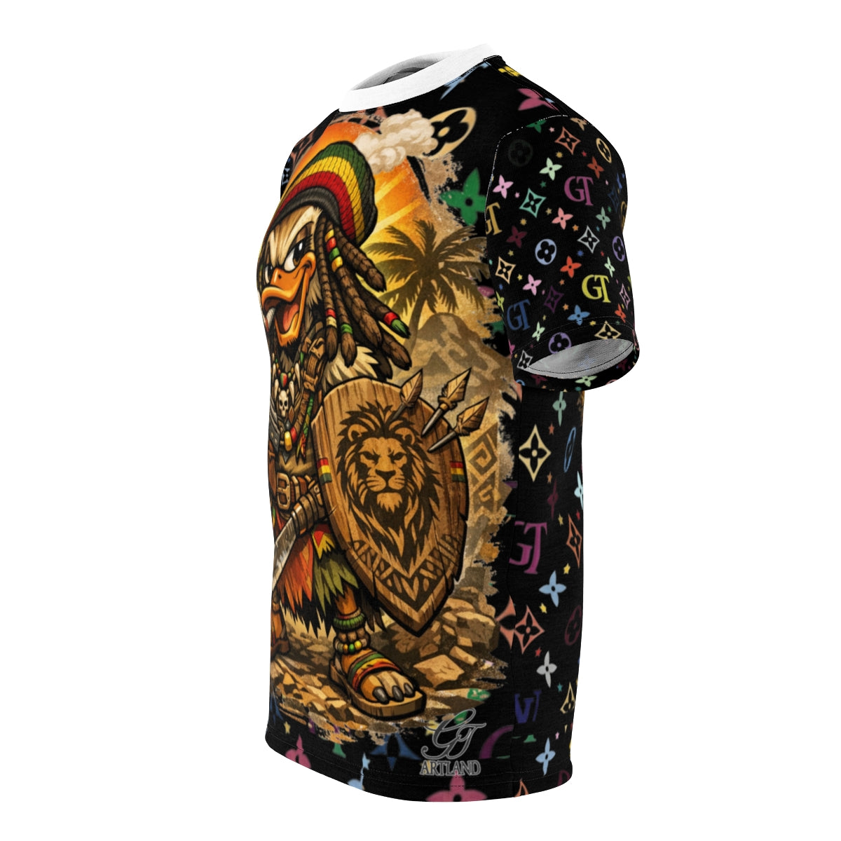 Jamaican Duck Rosta Tale Urban Elite Edition Unisex Cut & Sew Tee by GT Artland