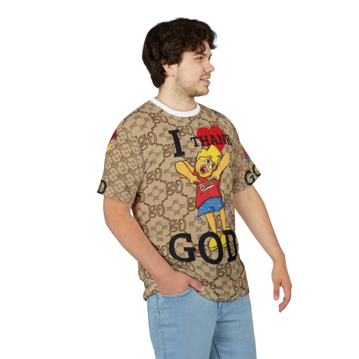 I Thank God Designer Urban Pop Kid Unisex Cut & Sew Tee by GT Artland