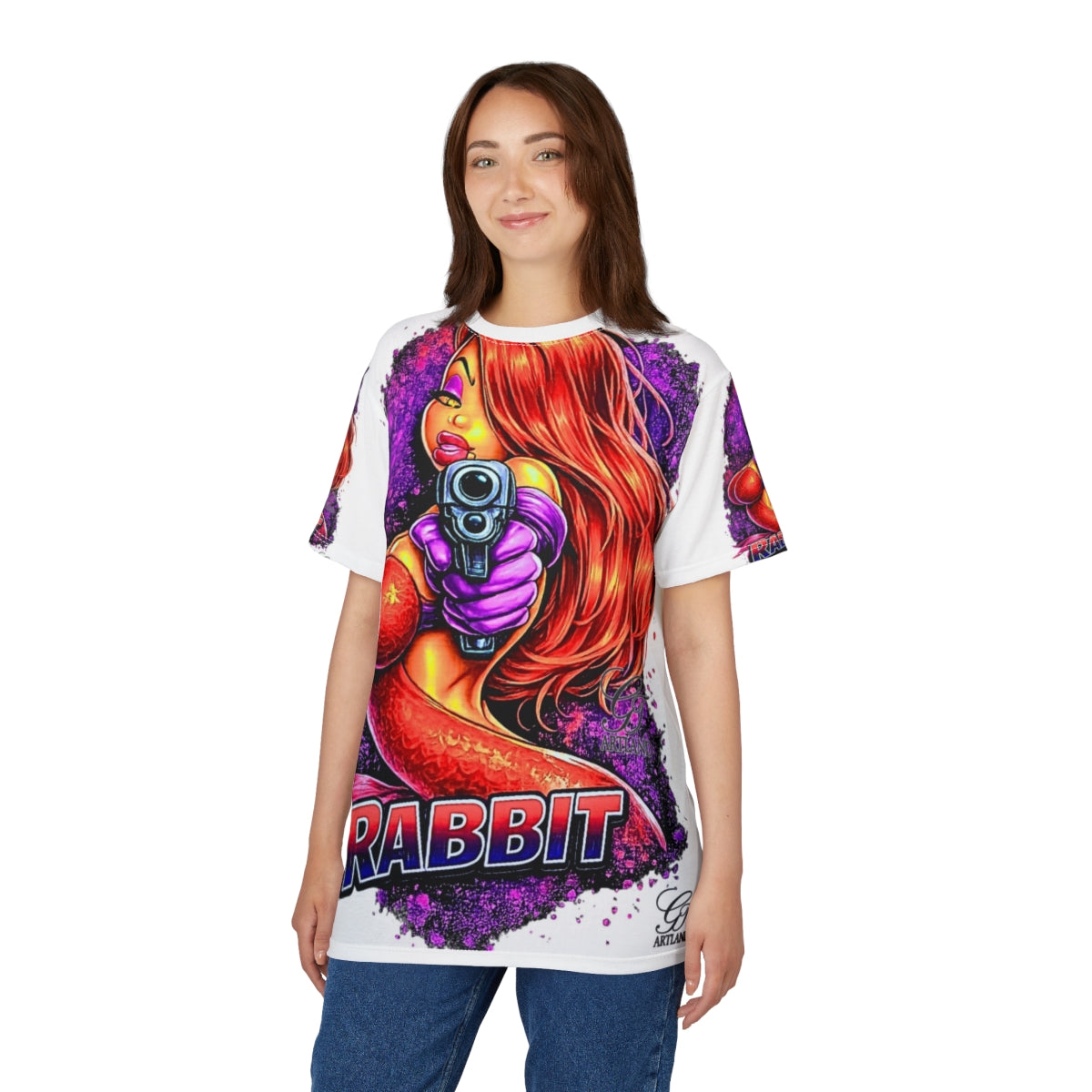Vixen Rabbit Jess Designer Deluxe Urban Unisex Cut & Sew Tee by GT Artland