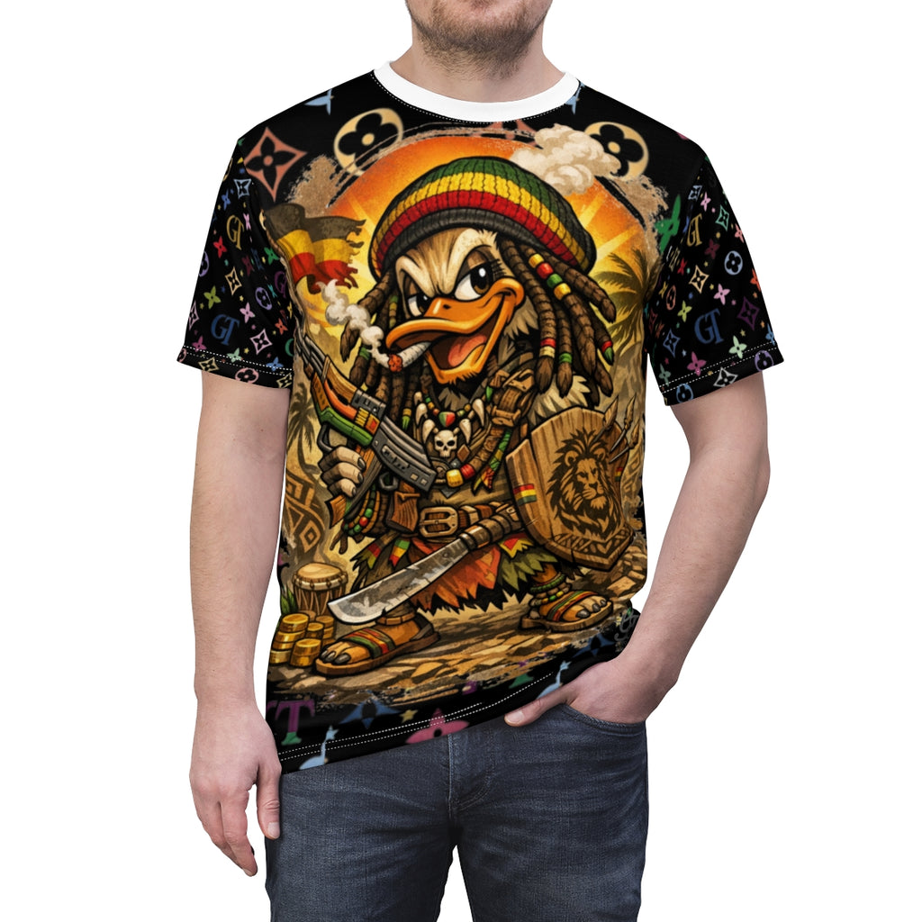 Jamaican Duck Rosta Tale Urban Elite Edition Unisex Cut & Sew Tee by GT Artland