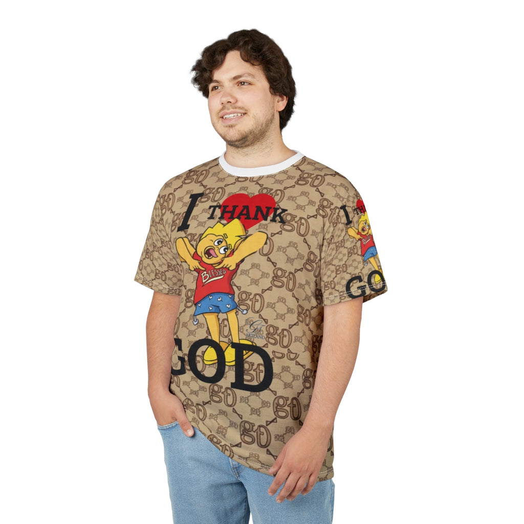 I Thank God Designer Urban Pop Kid Unisex Cut & Sew Tee by GT Artland