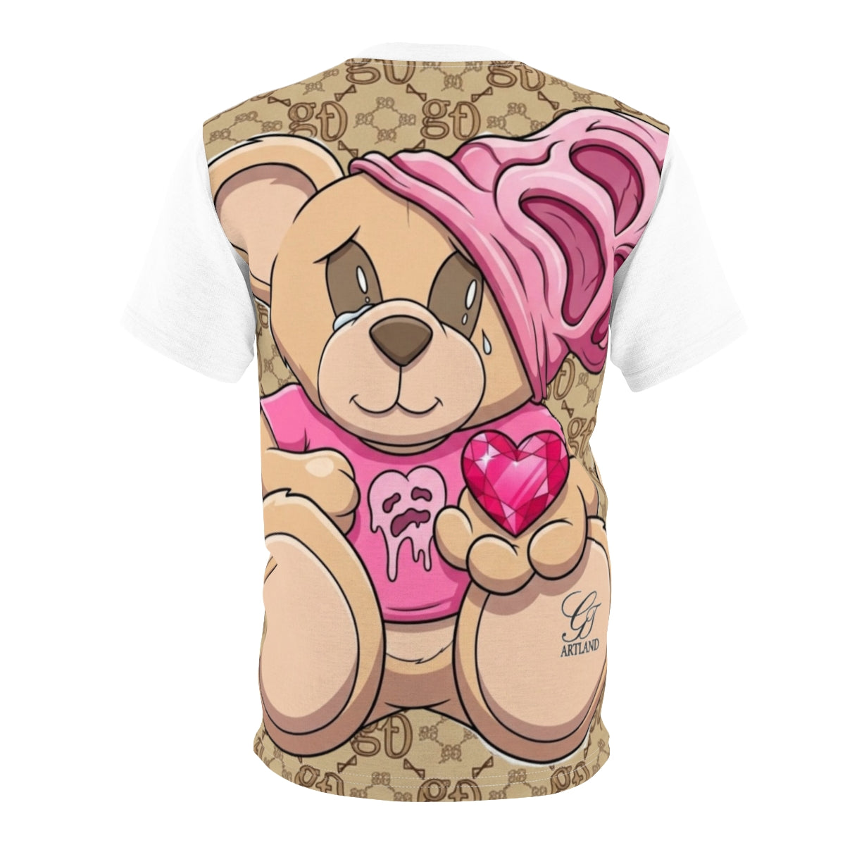 Pink Goon Teddy Cute Designer Bear Unisex Cut & Sew Tee by GT Artland