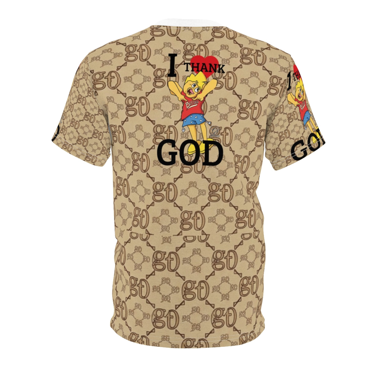 I Thank God Designer Urban Pop Kid Unisex Cut & Sew Tee by GT Artland