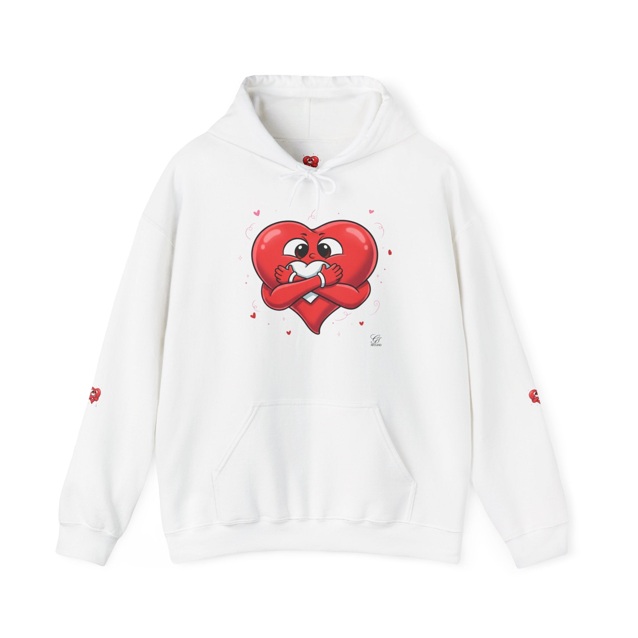 Cute Heart Holding Heart Unisex Heavy Blend™ Hooded Sweatshirt by GT Artland