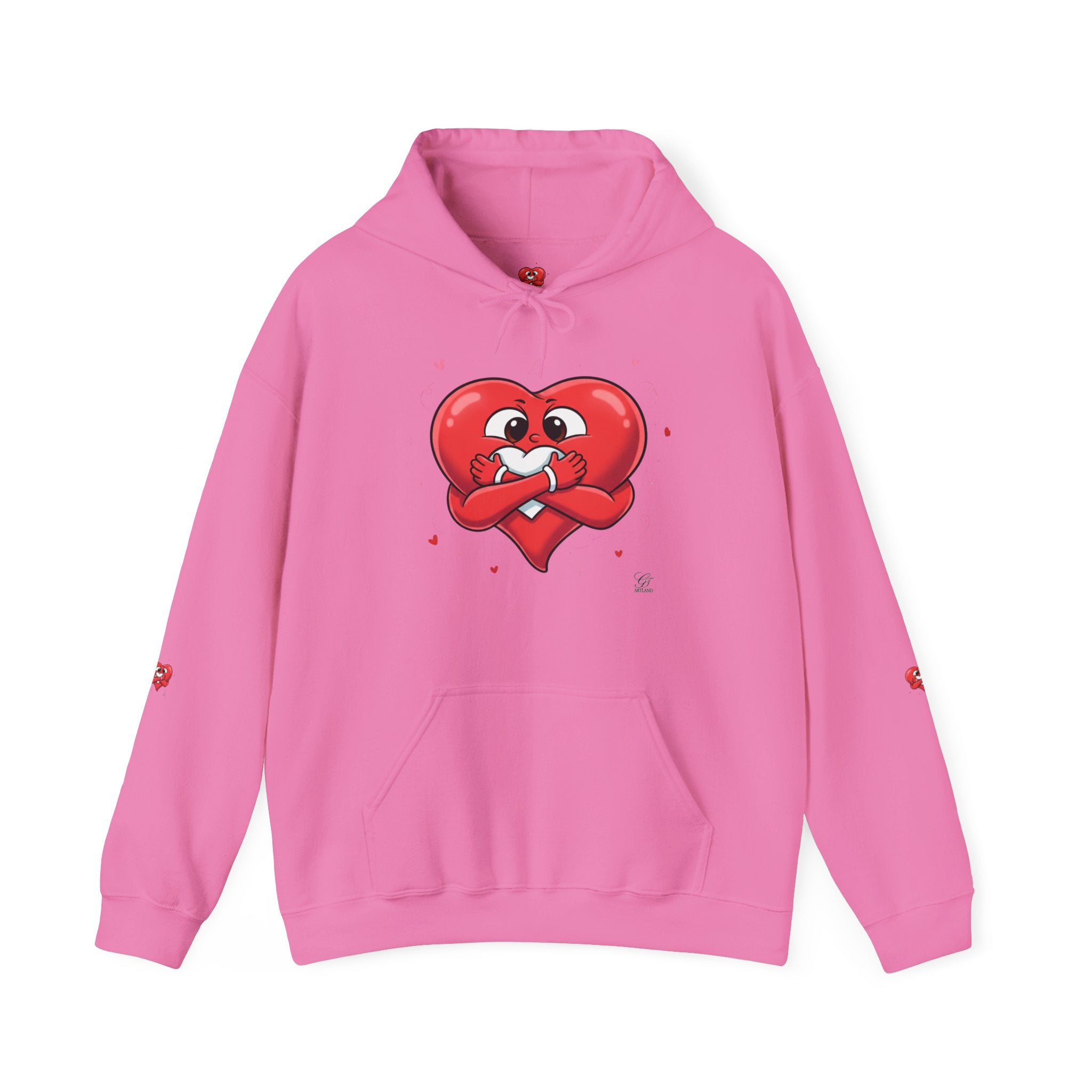Cute Heart Holding Heart Unisex Heavy Blend™ Hooded Sweatshirt by GT Artland