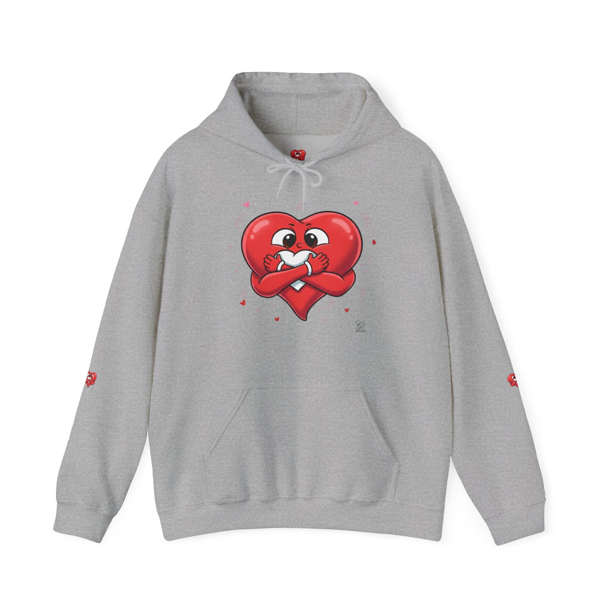 Cute Heart Holding Heart Unisex Heavy Blend™ Hooded Sweatshirt by GT Artland